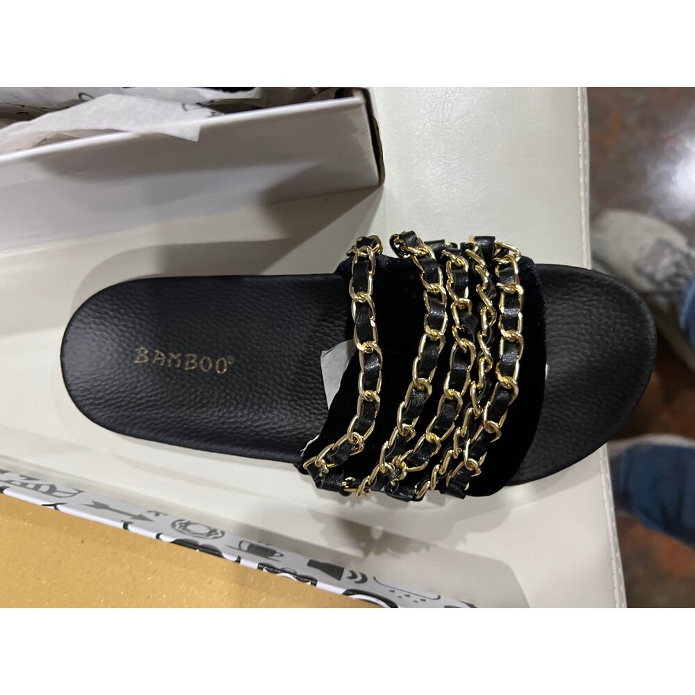Women’s Size 5 Bamboo Cozy-03S Velvet Slide Sandal